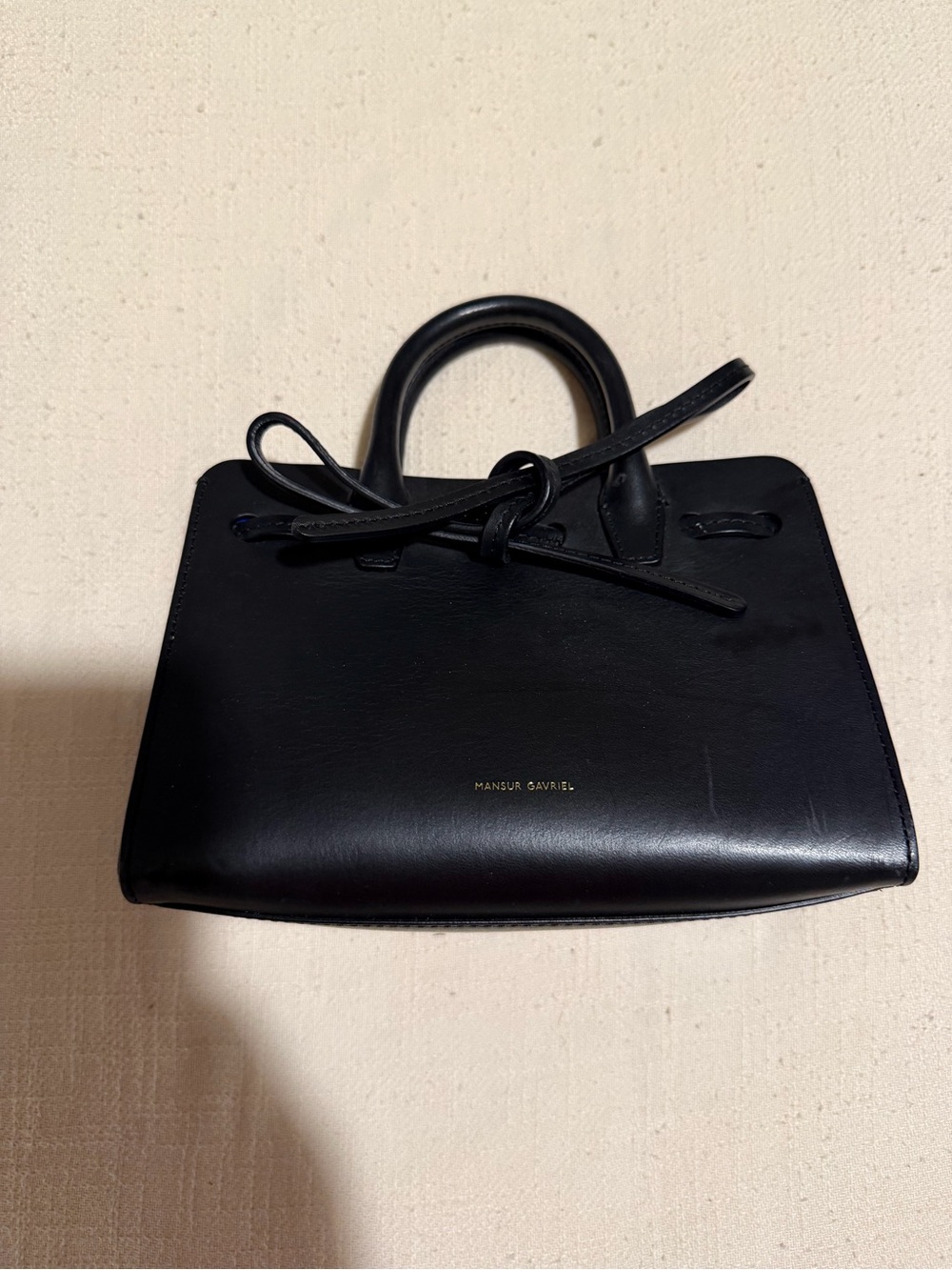 Mansur Gavriel Mini Mini Sun Bag - Black/Royal